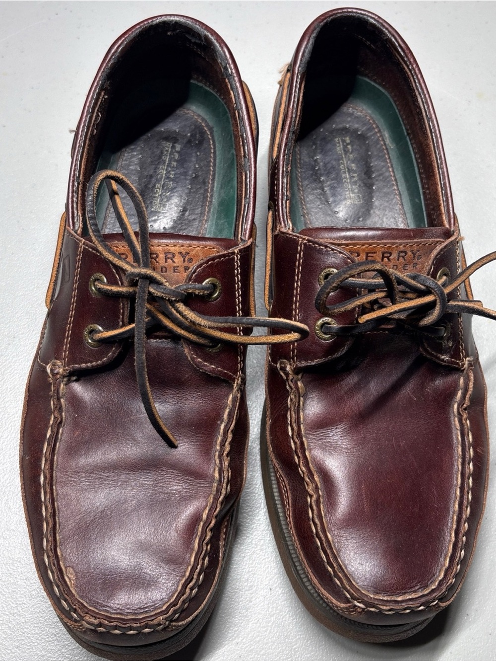 Sperry Top-Sider Mako 2 Eye Moc Amaretto Brown Boat Shoe Size 11 M